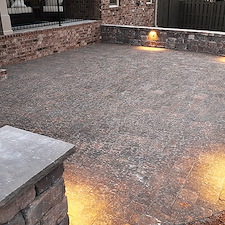 Warm Lit Seating Wall and Patio